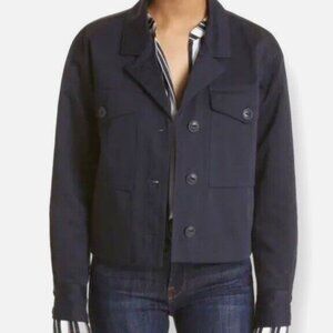 Rag & Bone Quilted Chore Jacket Navy Utility Button Up Medium